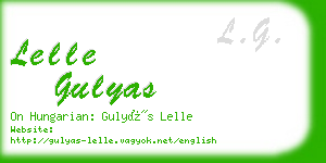 lelle gulyas business card